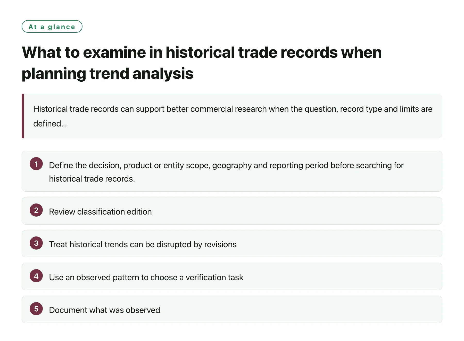 What to examine in historical trade records when planning trend analysis——全文要点速览
